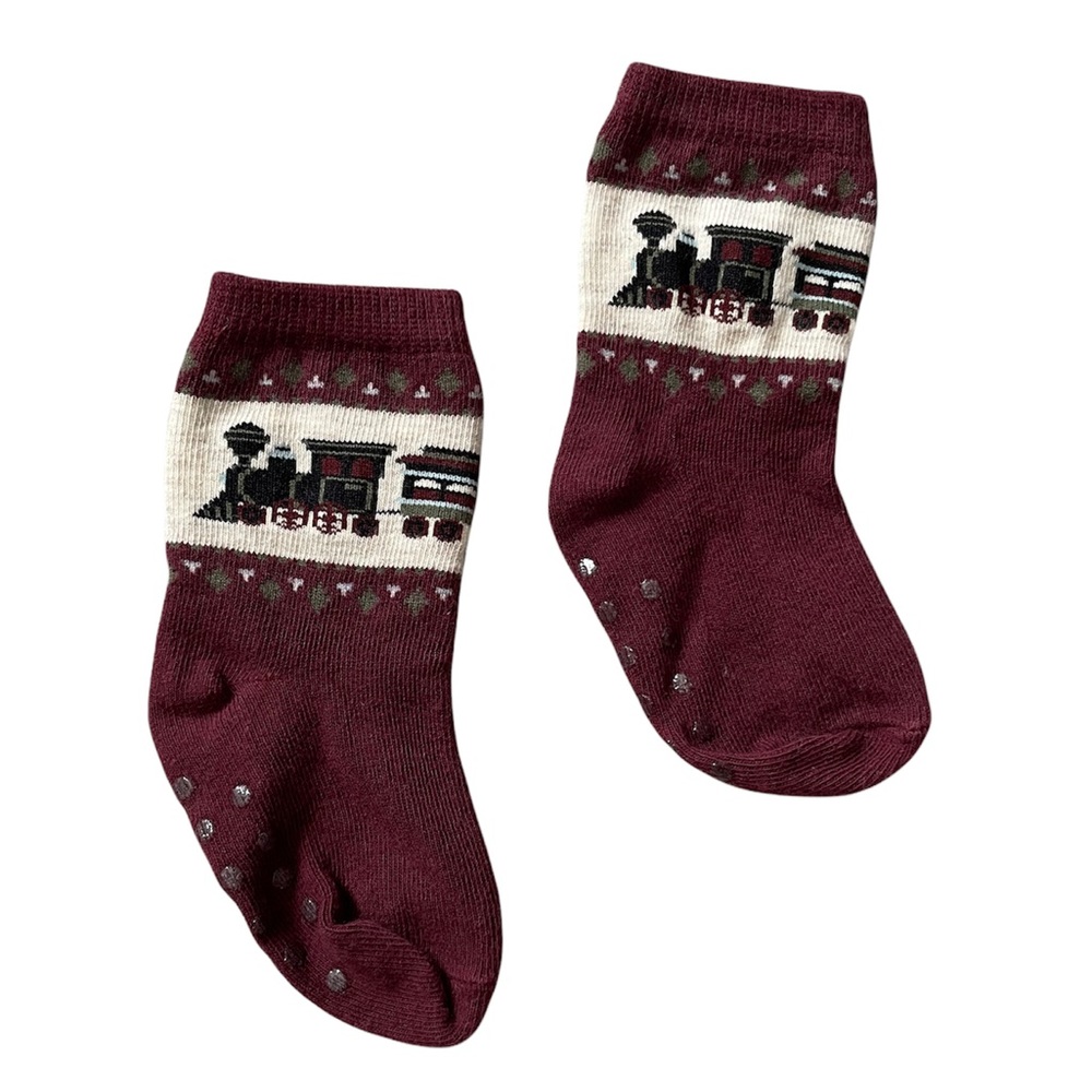 JANIE & JACK | Train Overalls + Matching Socks - Picture 2 of 6